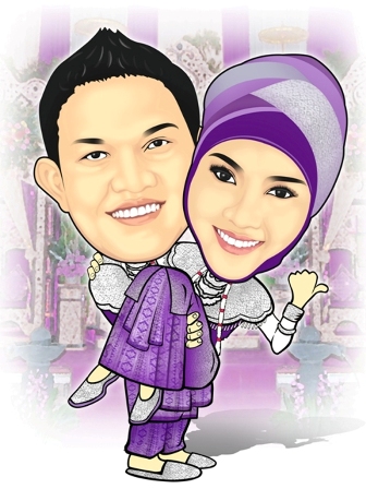 karikatur nikah wedding